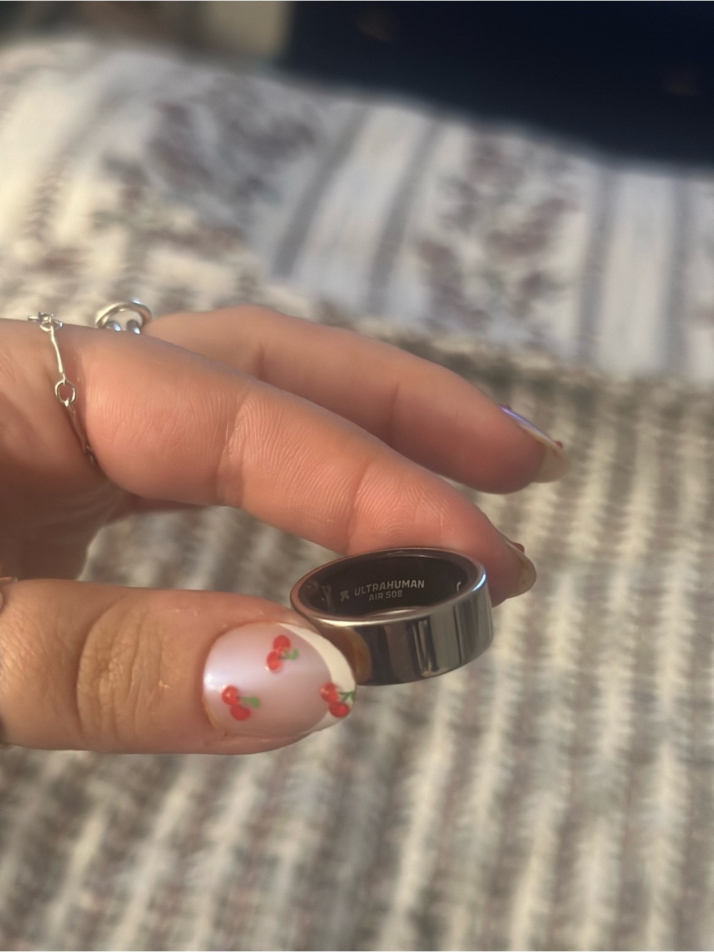 Ultrahuman Air 508 Smart Ring in Silver size 8